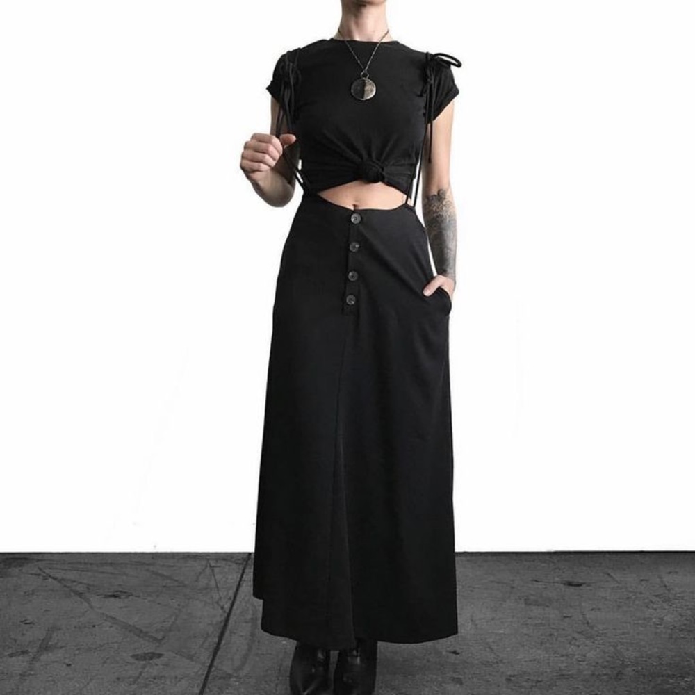 High Witch Suspender skirt Foxblood
